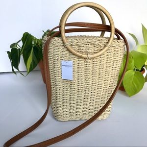 NWT American Eagle Straw Crossbody Purse